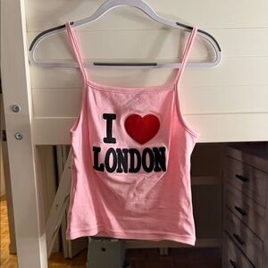 I Heart London Pink Tank Top